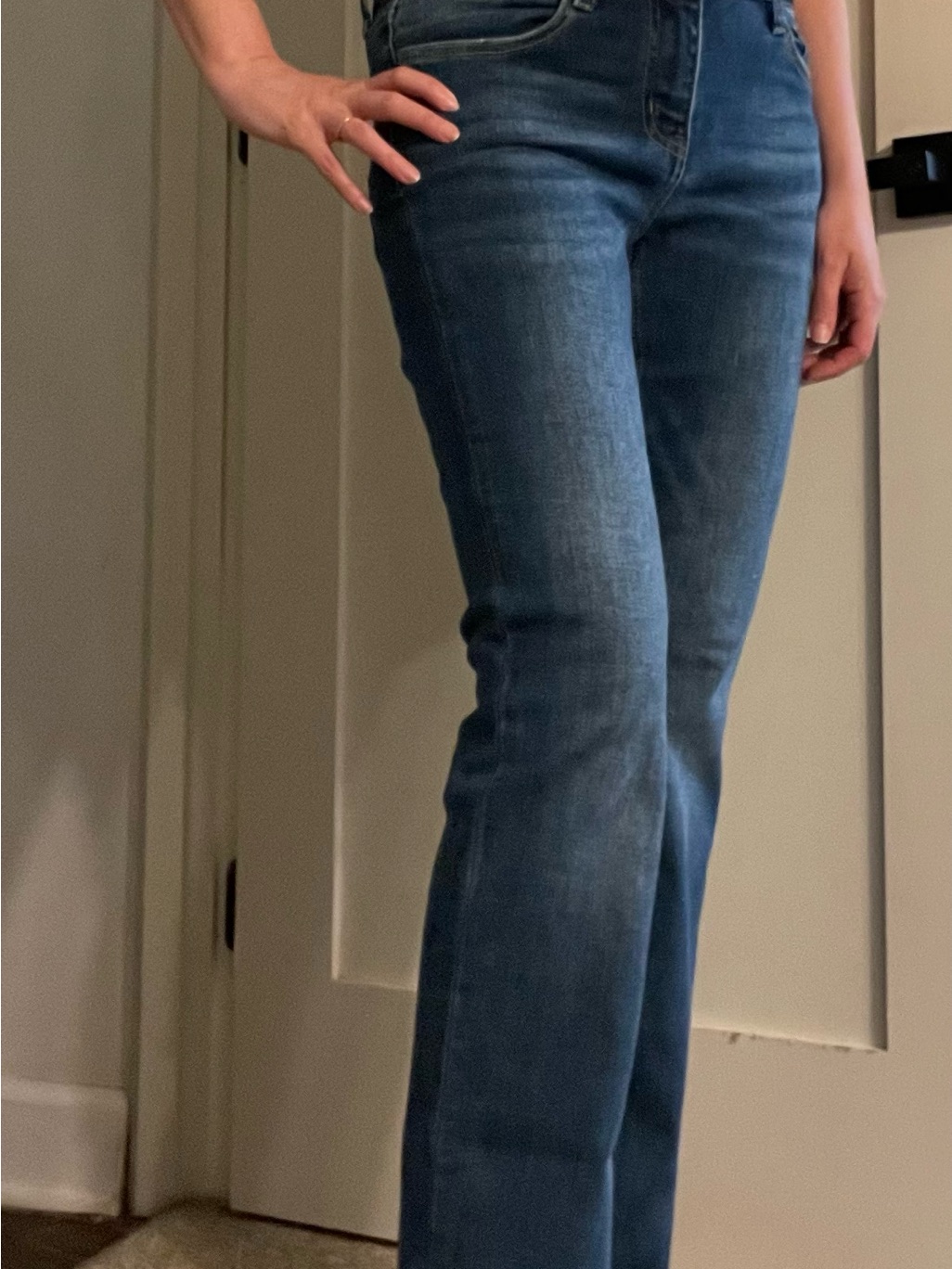 Lovervet High-Rise Bootcut Jeans In Dark Blue Wash